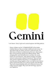 gemini zodiac print