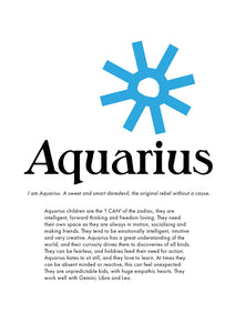 aquarius zodiac print