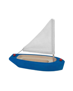 wooden sailing boat | blue